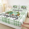 thumbnail image 3 of Homewish Teens Happy Camping 4pcs Bed Sheets,Adventure Theme King Sheets,Geometric Plaid Grid Super Cozy Sheet Set,Luxury Bedroom Decor, 3 of 7