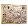 thumbnail image 2 of Designart "Floral Essence: Minimalistic White Mums Collage I" Chrysanthemums Floater Framed Canvas Prints, 2 of 5