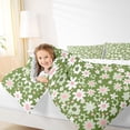 thumbnail image 3 of Erosebridal Cute Daisy Floral Full Size Comforter Sets for Girls, Green Bedding Sets, Reversible 3pcs, 1 Comforter and 2 Pillowcases, 3 of 6