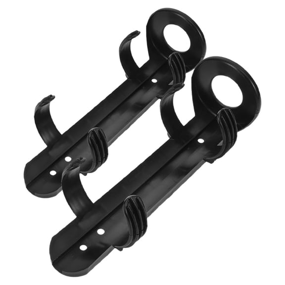 2pcs Black Plastic Car Fire Extinguisher Brackets for Secure Trunk Mounting and Versatile Use