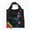 Black, variant on 1pc of a Nylon Reusable Shopping Bag That Is Leak-Proof, Featuring a Clutch Design. It Is a Square-Shaped Foldable Tote Adorned with a Charming