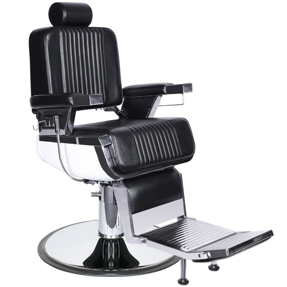 "LEXUS" Professional Hydraulic Reclining Barber Equipment Chair Black
