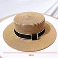 thumbnail image 3 of ZSQDM Women's Flat Top Hat Casual Straw Hat Women's Sun Visor Hat Outdoor Sun Hat beanie of Men Hats for Women Sun Hats Chair Leg Caps, 3 of 4
