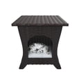 thumbnail image 5 of MeetLeisure Patio End Table, Wicker Side Table and Cat Bed with A Cushion for Cats, 5 of 8