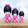 thumbnail image 1 of 3 piezas de madera japonesa muñeca hecha a muñeca figura coleccionable regalo muñecas muñeca estatuil para decoración de mesa adornos navideños yotijar muñecas japonesas, 1 of 8