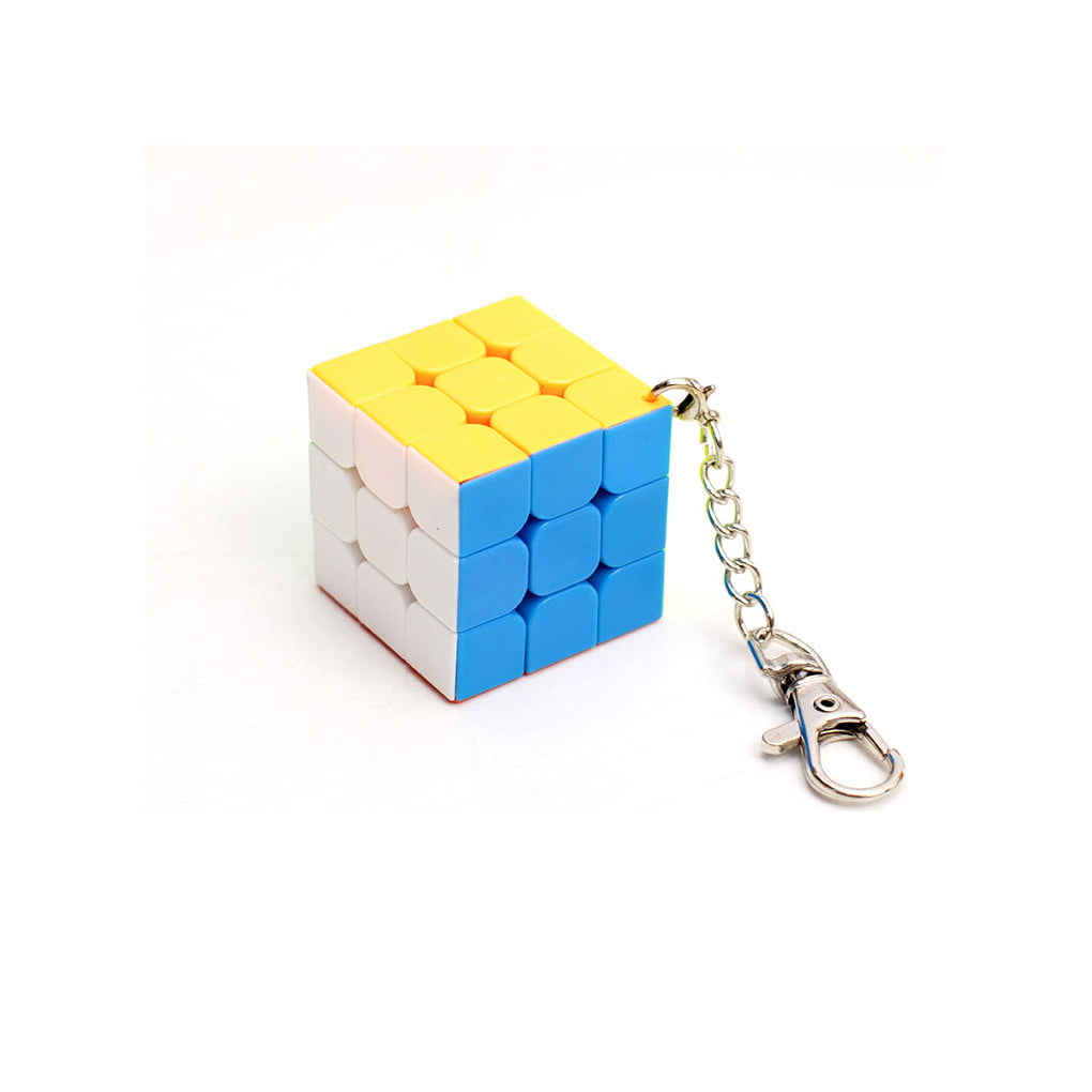 Mini Magic Cube Keychain Third-order Game Puzzle Twist Chic Toy Gift for Kids 