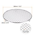thumbnail image 2 of Unique Bargains Grille de Cuisson Ronde, Grille de Barbecue en Fil Croisé en Acier Inoxydable de 10,2 Pouces avec Pieds, 2 of 5
