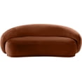 thumbnail image 3 of Meridian Furniture Emery Cognac Velvet Loveseat, 3 of 8