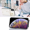thumbnail image 2 of Allytechgroup Wallet Case for Apple iPhone XS Max, RFID Blocking Crossbody Shoulder Strap Hand Wrist Cards Holder Ring Stand Bumper Drop Protection Phone Case for Girls Women, White, 2 of 9