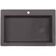 thumbnail image 5 of Ruvati USA RVG1033GR 33 x 22 in. Epi Granite Drop-in Top mount Granite Composite Single Bowl Kitchen Sink, Urban Gray, 5 of 7
