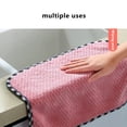 thumbnail image 4 of paramount Kitchen Dishcloth Absorbent Pan Plate Cutlery Thickened Washing Rag Dining Bathroom Towel Cloth Washable Cleaning Red 1Set, 4 of 6