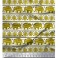 thumbnail image 1 of Soimoi Poly Georgette Fabric Aztec & Tribal Elephant Ethnic Print Fabric by the Yard 52 Inch Wide, 1 of 1