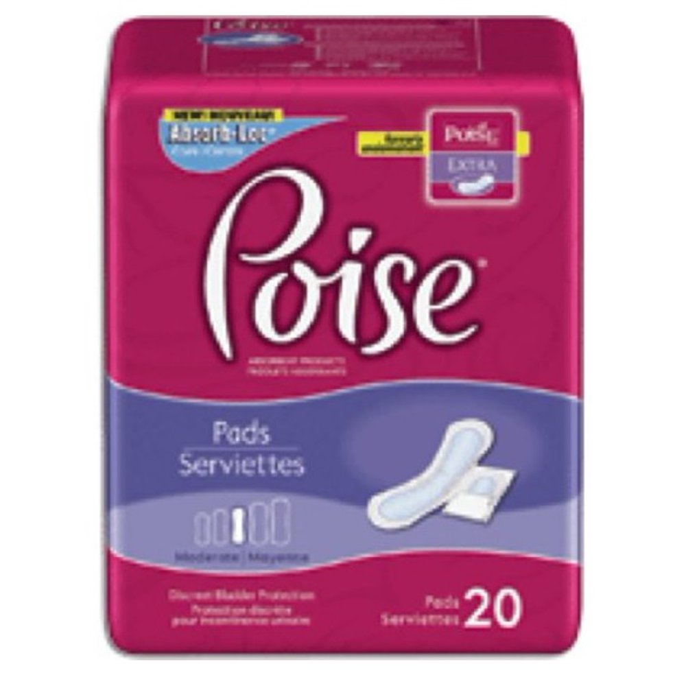 Kimberly Clark Depend Poise Pads Moderate Absorbency 11"L, Moderate