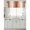 thumbnail image 2 of Kitchen Valances for Window, Abstract Orange White Gradient Light Filtering Rod Pocket Valance Curtain, Modern Minimalist Stripe Art &nbsp;Short Curtains Window Topper for Bedroom Living Room 54x18in, 2 of 7