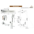thumbnail image 2 of Boyel Living 12 in Shower System Wall Mount 3-Functions Square Shower Faucet Set with Handheld Spray,Chrome, 2 of 10