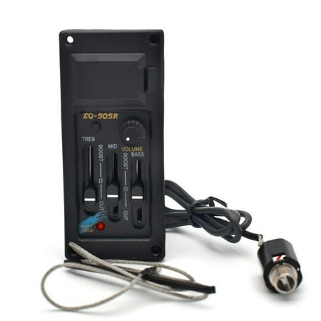 10Set 3 Band Right Hand Acoustic Guitar EQ Equalizer Preamp Amplifier Guitar Pickup with 6.5MM Output Black Guitar Part