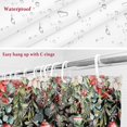 thumbnail image 6 of Winter Snowman Bathroom Shower Curtain Christmas Tree Leaves Elk Flower Black Waterproof Washable Shower Curtains for Bathtub Bath Decor with Grommets and Hook 72 X 84 Inch, 6 of 8