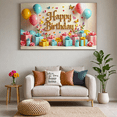 thumbnail image 5 of Colorful 3D Happy Birthday Banner with Floral and Butterfly Elements Backdrop Party Decorations for Birthday Party Photo Booth Props and Home Decorations, 5 of 8