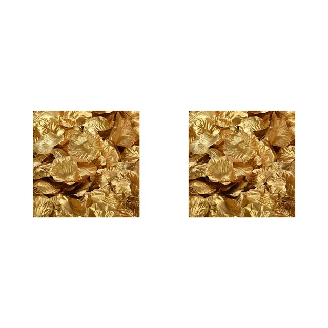 Minnieouse 100 Pieces Artificial Rose Flower Petals Wedding Ornament Household Layout Cloth Flowers Fake Party Accessories Romantic oro 5x5cm 2piezas