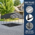 thumbnail image 6 of 20'x20' Heavy Duty Metal Carport with Galvanized Steel Roof, Outdoor Garage Car Shelter for 2 Cars, Truck, Boat & RV, 6 of 8