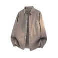 thumbnail image 2 of Cmfcve Men's Plus Size Work Shirt Long Sleeve Collared Checkered Dress Shirts Business Casual Button Down Shirts, 2 of 7