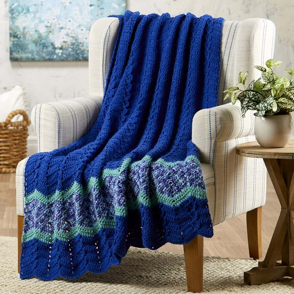 Herrschners® Rainy Day Ripple Afghan Crochet Kit