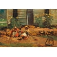 thumbnail image 2 of Homer, Winslow 24x17 White Modern Wood Framed Museum Art Print Titled - Sketch of a Cottage Yard, 2 of 4