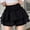 Black, variant on Gifts Dianli Skirt Skort Women's Corduroy Cake Skirt High Waist Pleated A Line Soft Corduroy Elastic Waist Vintage Inspired Mid Rise Short Skirt Casual Autumn Winter Streetwear Retro
