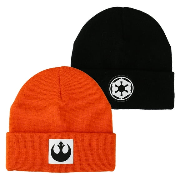 Star Wars 2-Pack Black and Orange Cuff Beanie Combo