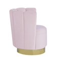 thumbnail image 4 of Ellis Chaise d'Appoint Pivotante en Velours Rose, 4 of 5