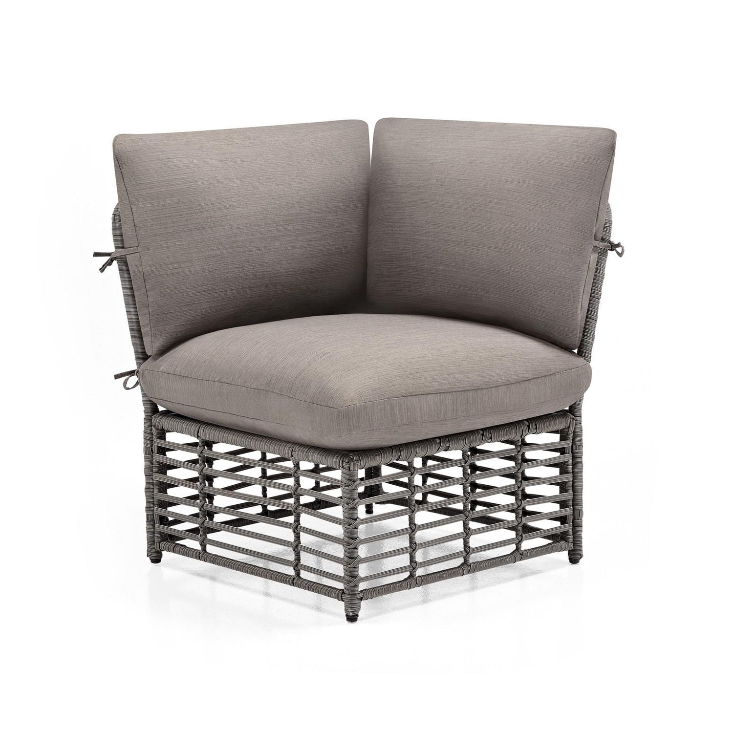 HOMETRENDS Deco Sol 3-Piece Patio Modular Sectional Set - Grey