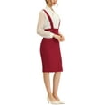 thumbnail image 4 of INSPIRE CHIC Women's High Waist Adjustable Strap Solid Pencil Suspender Skirt, 4 of 6