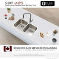 thumbnail image 5 of Stylish Dual Mount 31 ¼" Stainless Steel Double Bowl Kitchen Sink with Strainers S-200T, 5 of 13