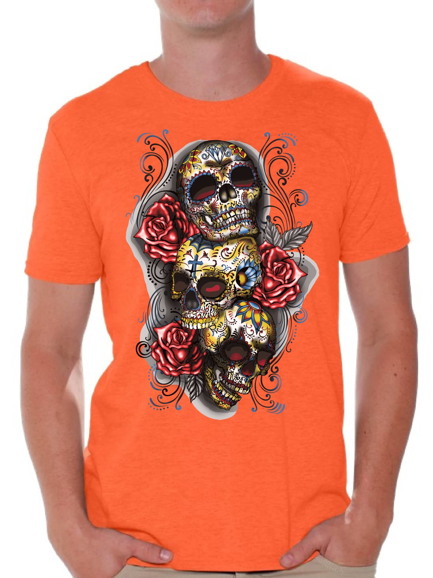 Dia de los Muertos Women's Halloween or Day of the Dead T-Shirt Mexican Unisex Tees GER 6 styles of ladies Sugar Skull