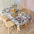 thumbnail image 3 of Pioneer Flower Floral Print Pattern Rectangle Tablecloth 60"x120",Waterproof Polyester Rectangle Table Cloth, Wipeable Spillproof Polyester Tablecloth for Dining, Camping, Indoor and Outdoor, 3 of 6
