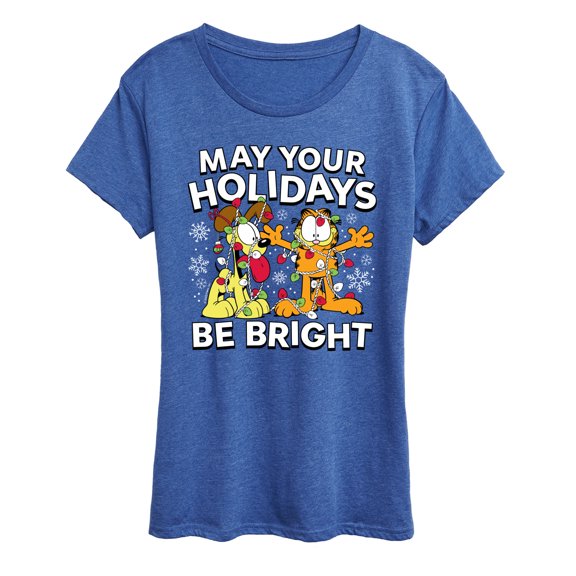 Garfield - May Your Holidays Be Bright Short Sleeve Graphic T-Shirt