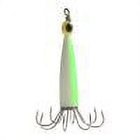 Calamar Jig Pesca Señuelo Gancho Pulpo Cebo Duro Artificial (Verde Luminoso 8 Garra)