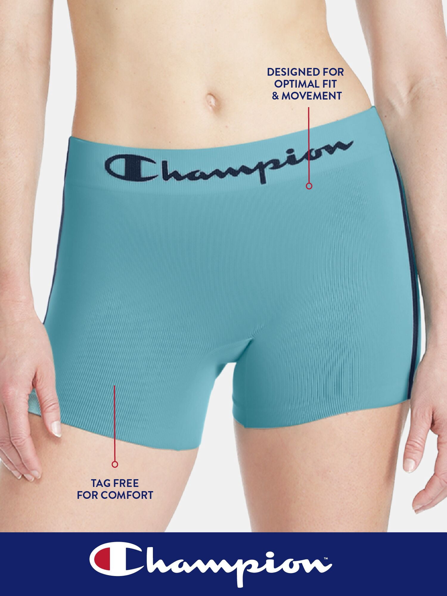 Champion Women's Mid-Leg Boyshort Underwear, 3 pack, Sizes S - XXL
