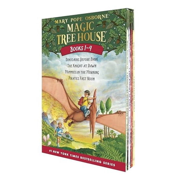Pre-Owned Magic Tree House #1-4: Dinosaurs Before Dark / The Knight at Dawn / Mummies in the Morning / Pirates Past Noon (Magic Tree House Collection) Paperback