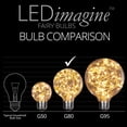 thumbnail image 3 of LEDimagine G80 Fairy Light Bulb, 50 Warm White LED Diodes Inside, Clear Glass Finish, E26 Base, 3 of 6