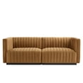 thumbnail image 3 of Conjure Channel Tufted Performance Velvet Loveseat-EEI-5764-BLK-COG, 3 of 6