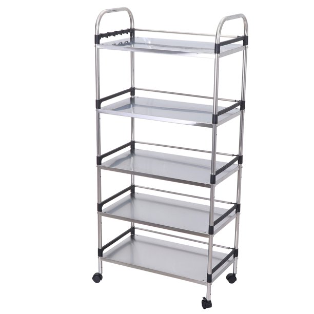 Kitchen Baker's Rack 5 Layer Kitchen Storage Rack Shelf Stainless Steel