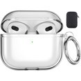 thumbnail image 1 of wonima44 Valkit Compatible AirPods 3rd Generation Case, Clear Airpods 3 Case with Keychain Soft TPU Protective Shockproof iPods 3rd Cases for Apple AirPods 3 Gen Cases - Clear, 1 of 1