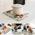 thumbnail image 4 of Dish Drying Mat for Kitchen Countertop, Colorful Wildflower Absorbent Dish Mat Reversible Quick Dry Non Slip Draining Mat Kitchen Drying Pad for Dishes, Utensils 16x18 Inch Watercolor Flower, 4 of 9