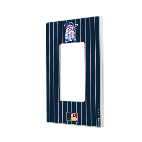 Minnesota Twins 1976-1986 Cooperstown Pinstripe Single Rocker Light Switch Plate