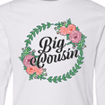thumbnail image 4 of Inktastic Big Cousin with Flower Circle Long Sleeve Youth T-Shirt, 4 of 5