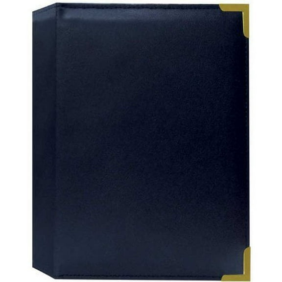 Pioneer Oxford Brass Corner Photo Album (4X6", 24 Photos, Navy Blue)