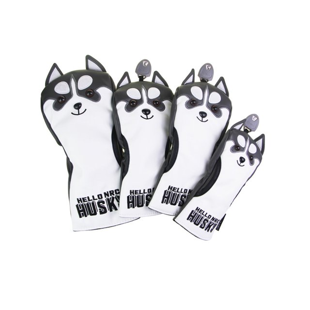 Greeniant 1 Juego de fundas para palos de Golf, accesorios para cabeza de Animal bonito, Protector de cabeza de Golf de PU en bolsas, paquete para adultos, Golf Greeniant OD003549-00