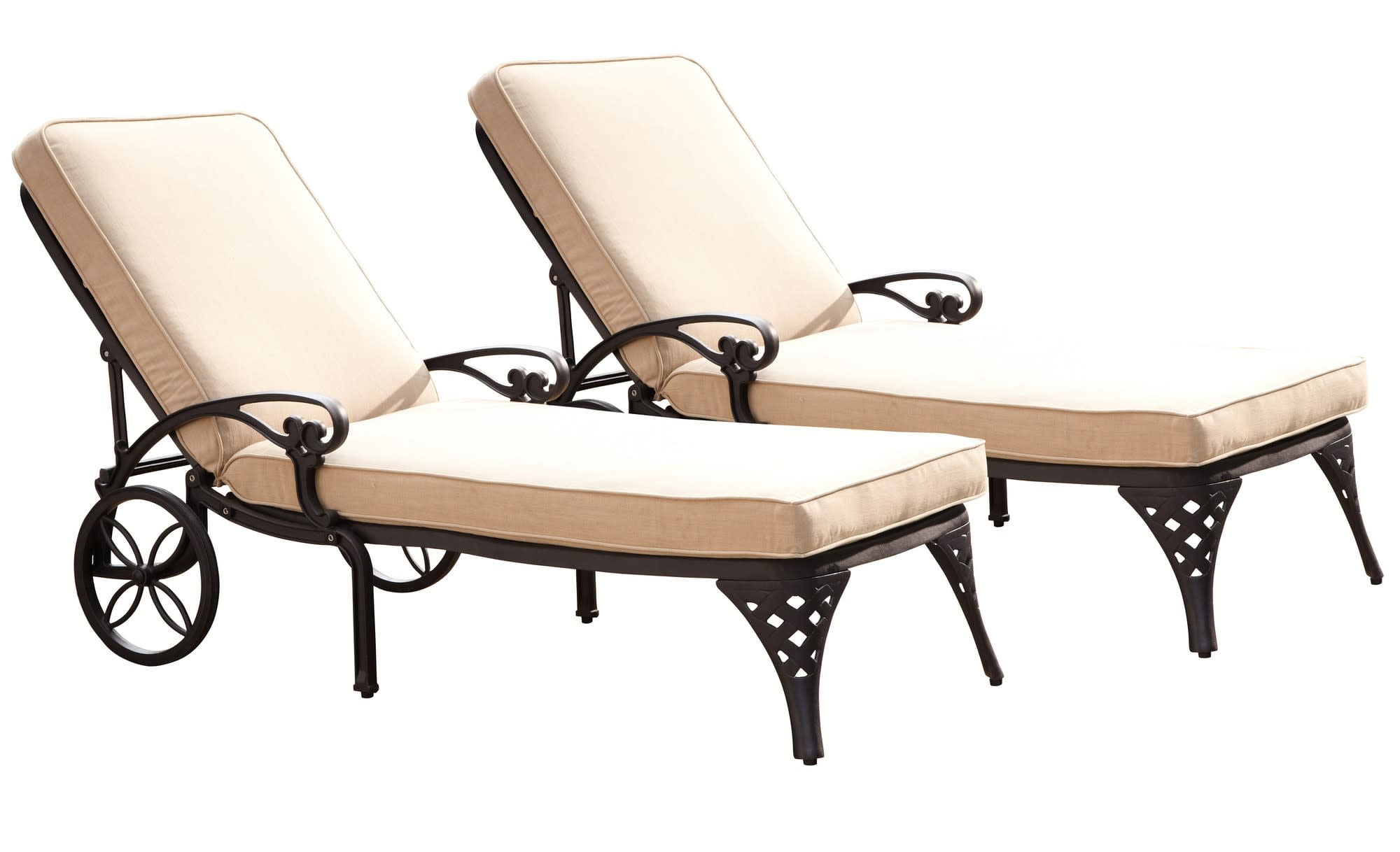 Homestyles Sanibel Black Outdoor Chaise Lounge