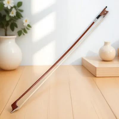 ibasenice Wooden Violin Bow with Horsetail Hair for Practice and Professional Players